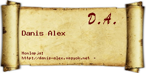 Danis Alex névjegykártya